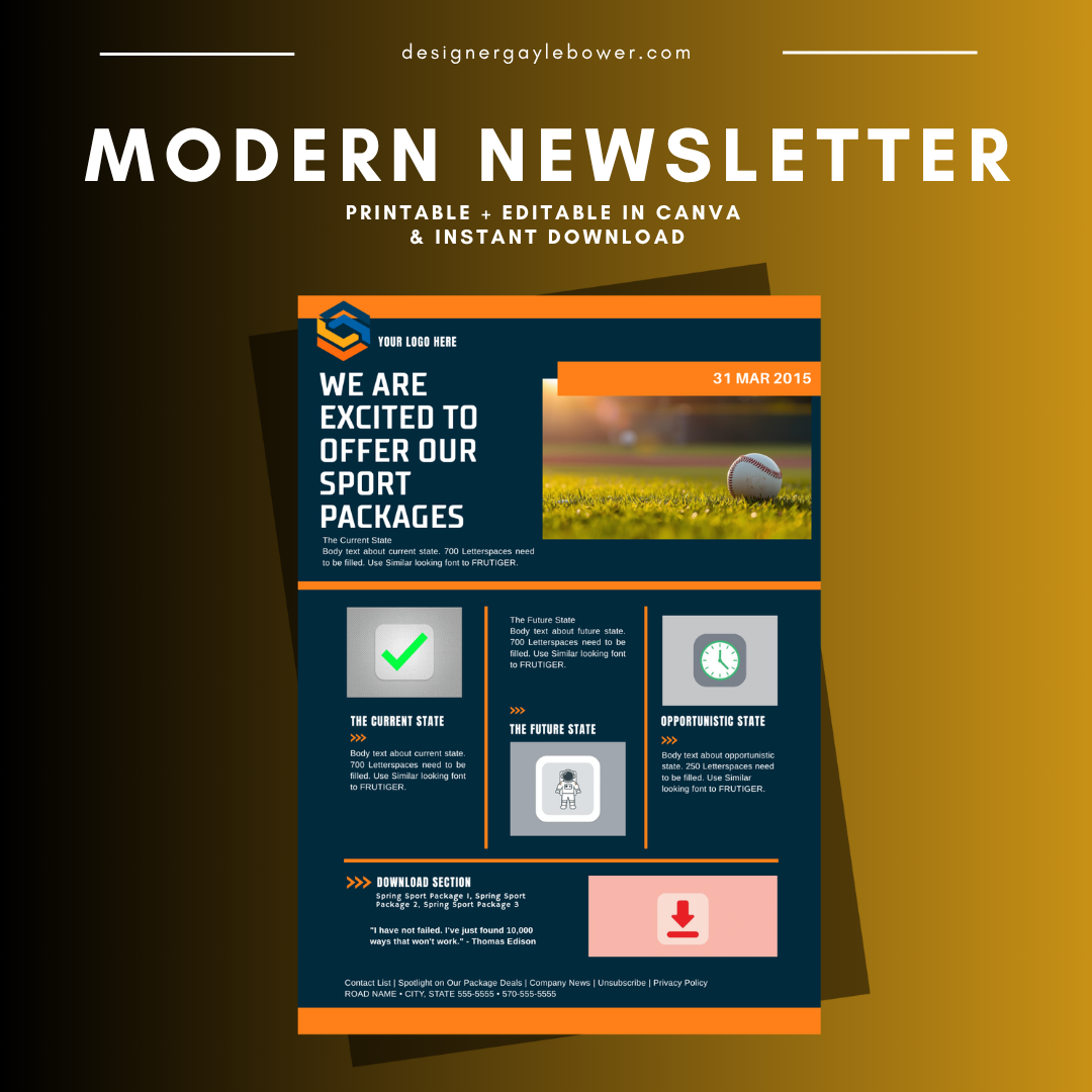 Modern Newsletter & Flyer Template | Editable Marketing Layout 001