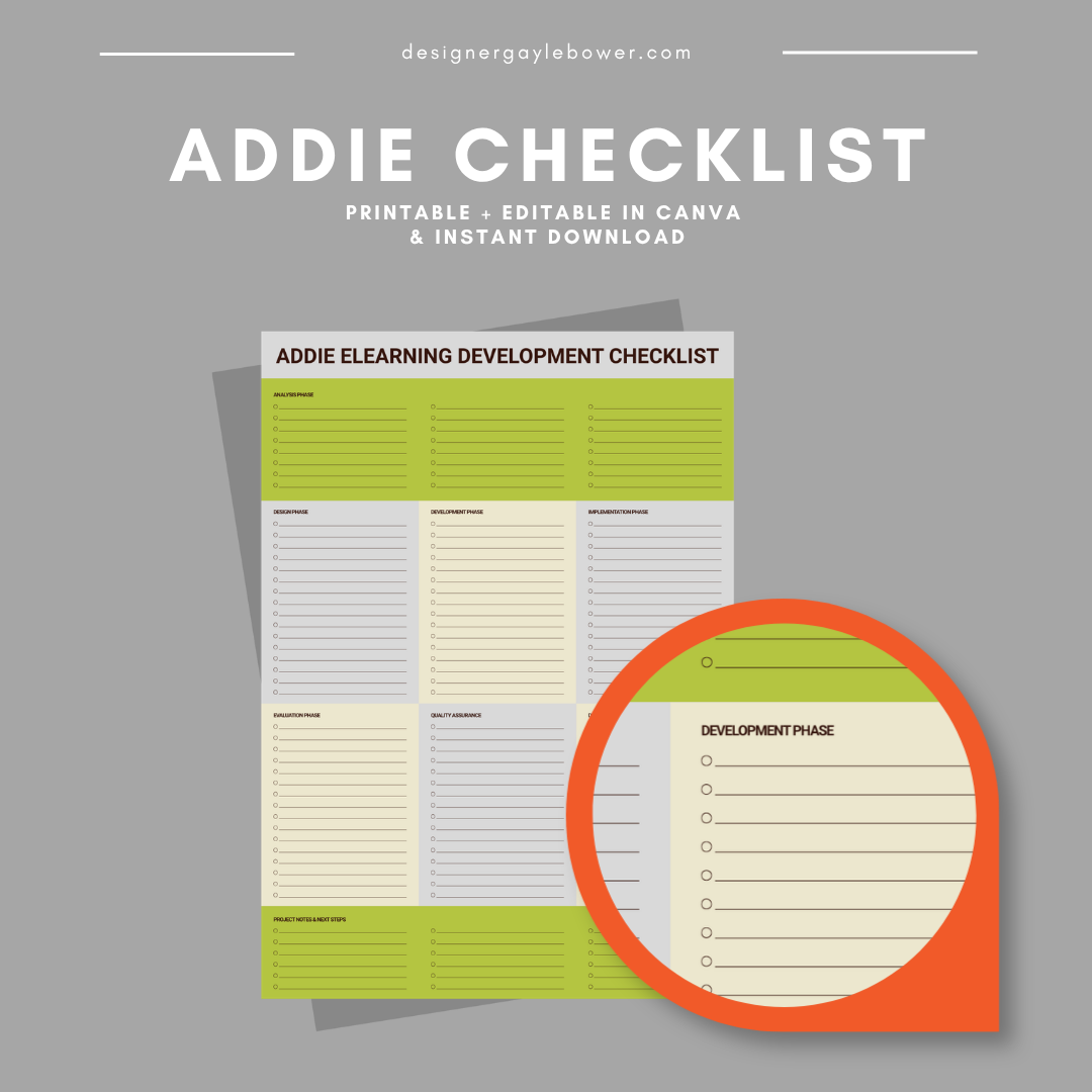 ADDIE eLearning Checklist 001