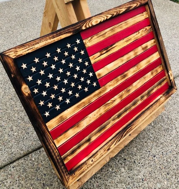 Small Standard Wooden Flag