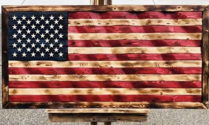 OG Wooden Wavy Flag