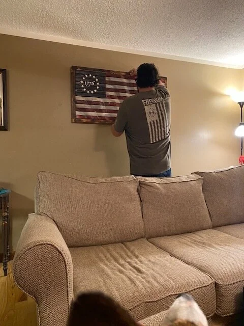 1776 OG Wavy Stained Red White Blue Hanging 3.JPG