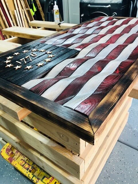 1776 Wooden Flag