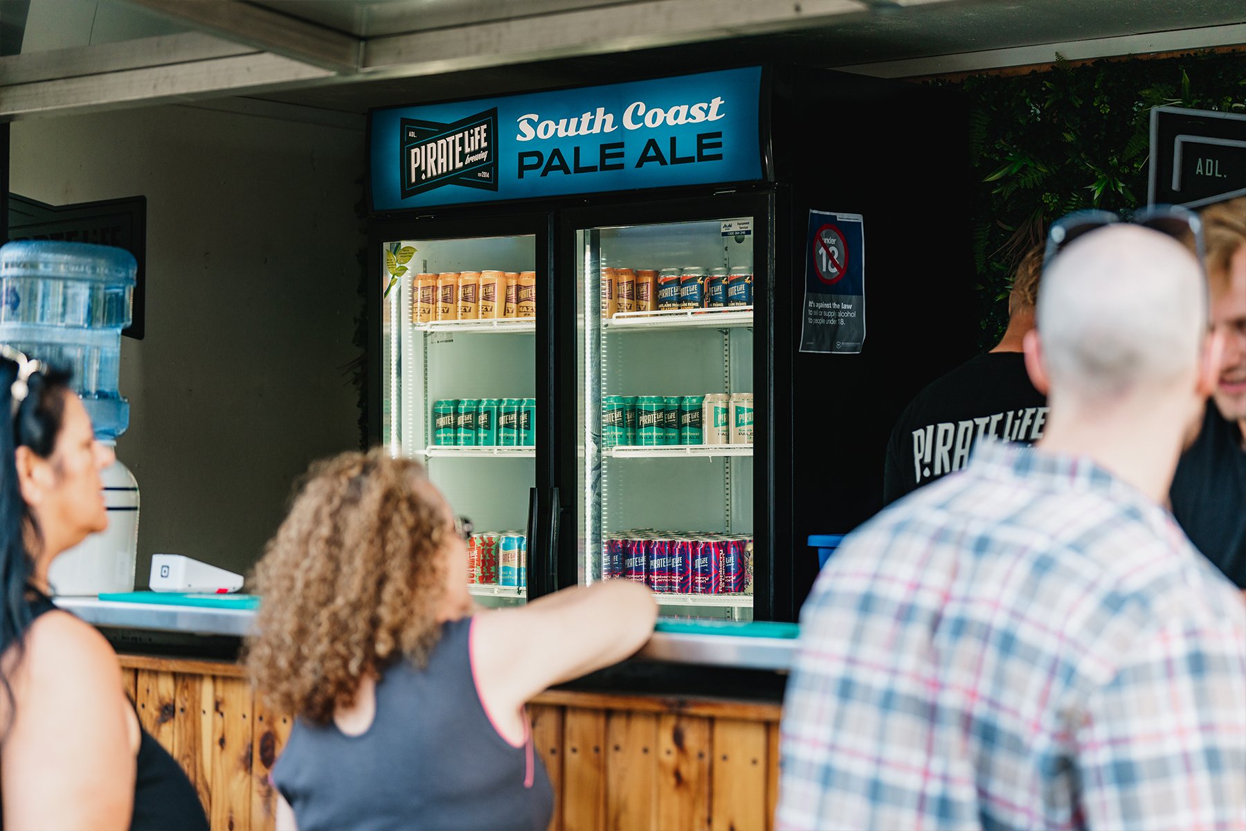 fully stocked pirate life beer fridge at Fools Paradise Adelaide Fringe