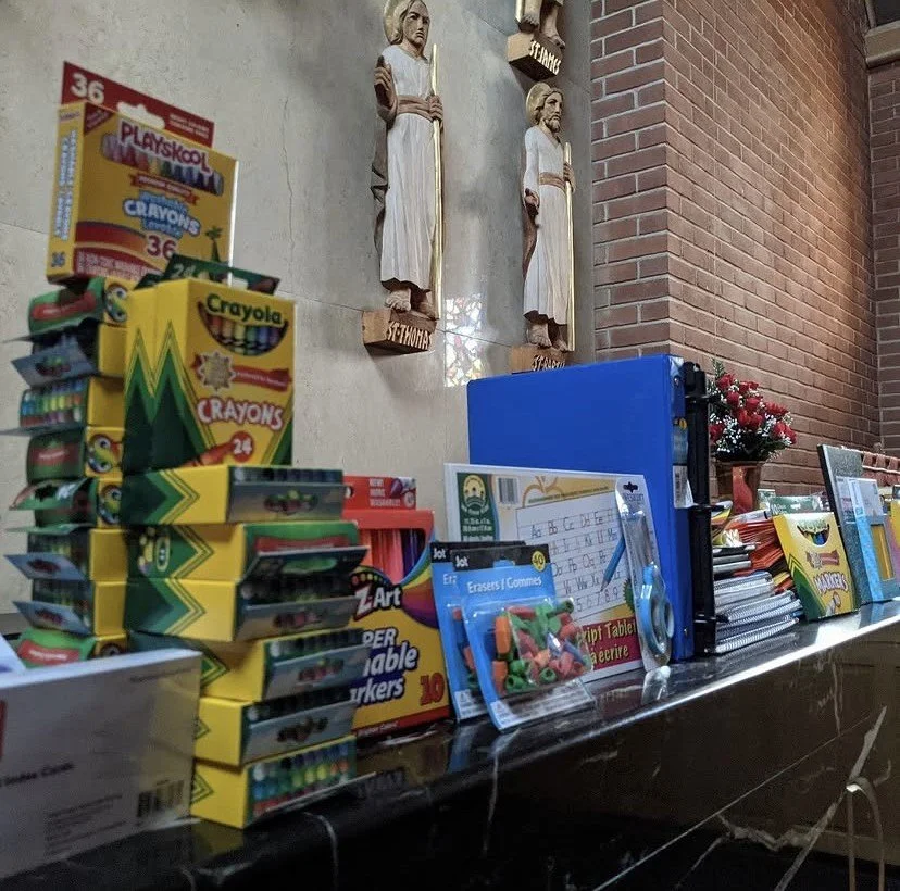 Blessing of School Supply Donations