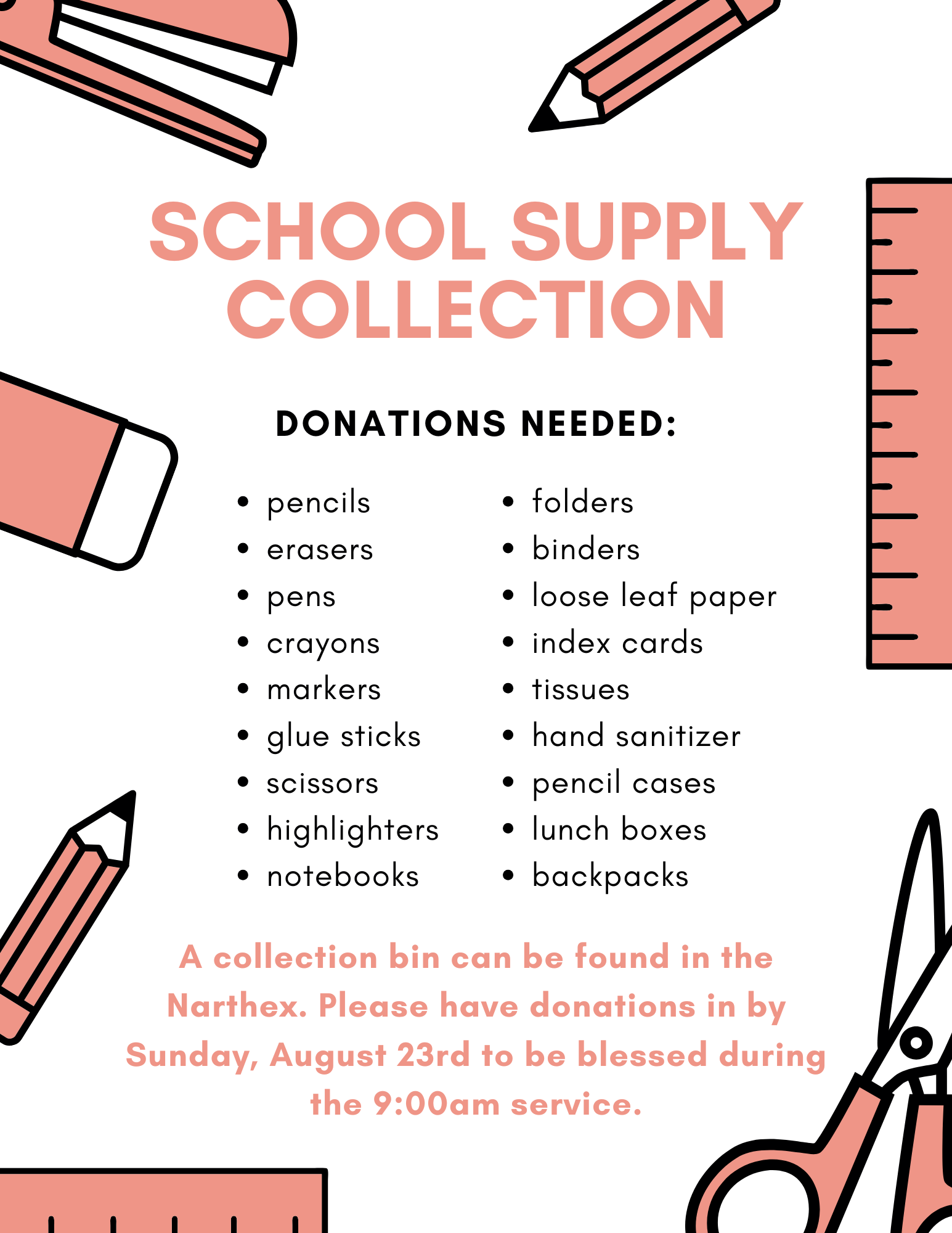 School Supply Collection 2026!