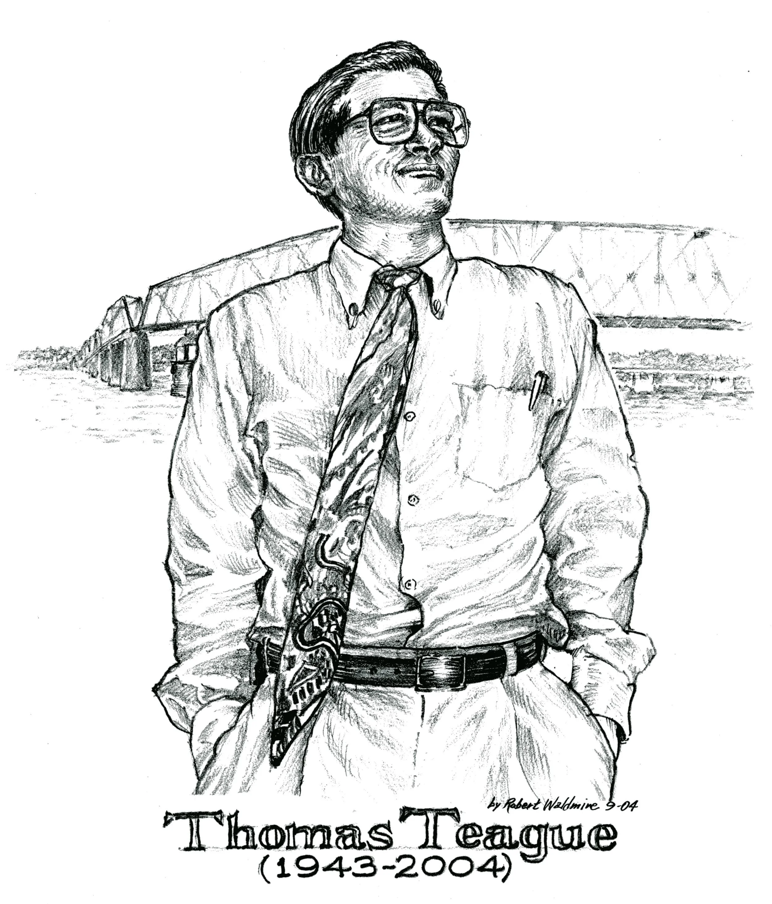 Ritratto disegnato di Tom Teague