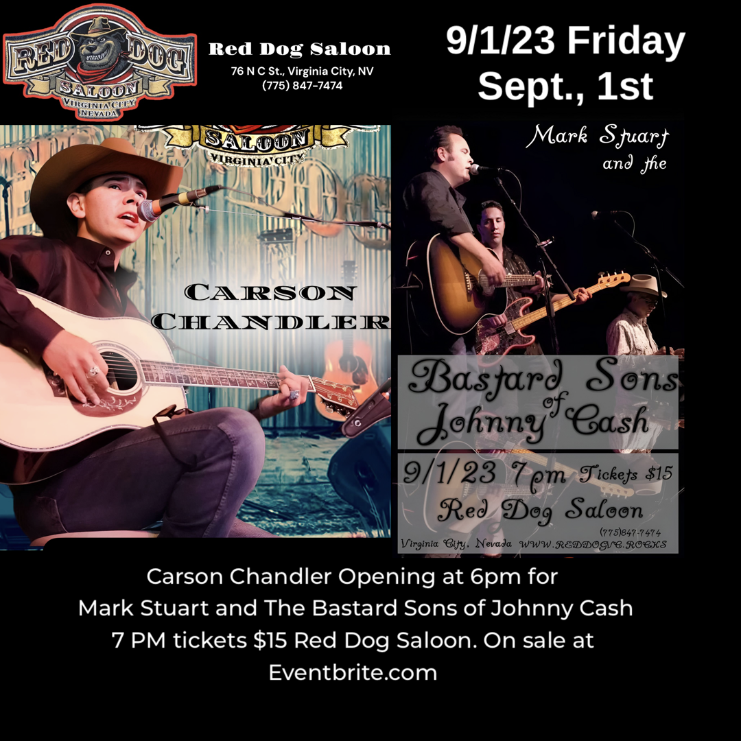 Mark Stuart and The Bastard Sons of Johnny Cash Tix $15 Carson Chandler opens at 6pm