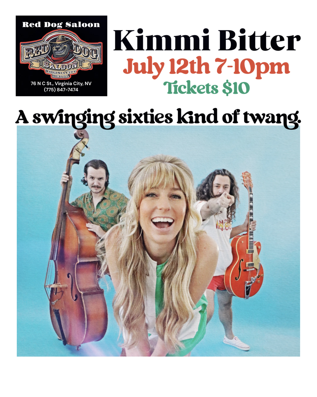 Kimmi Bitter &amp; the Westside Twang Tix $10