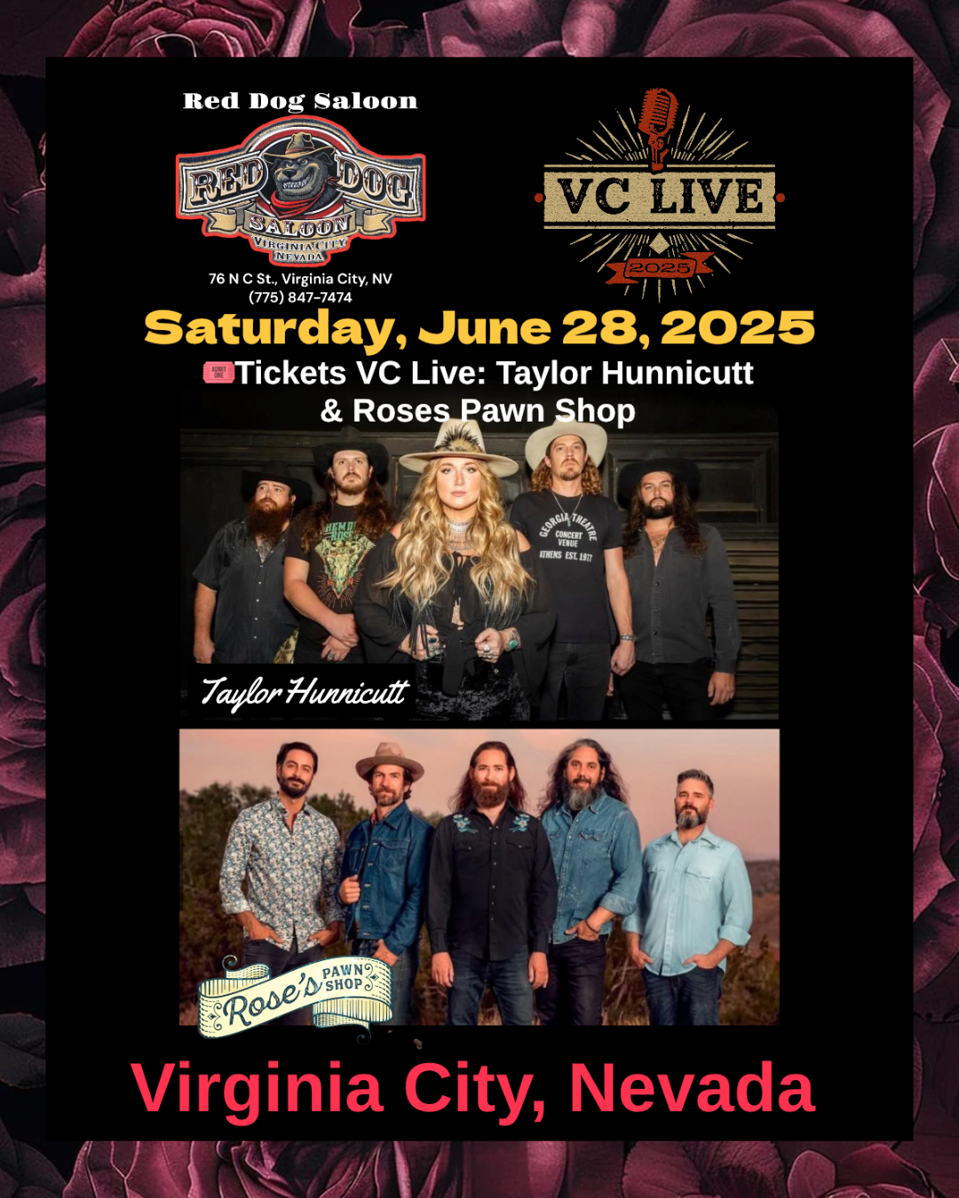 VC Live: Taylor Hunnicutt + Rose’s Pawn Shop • Party Tickets