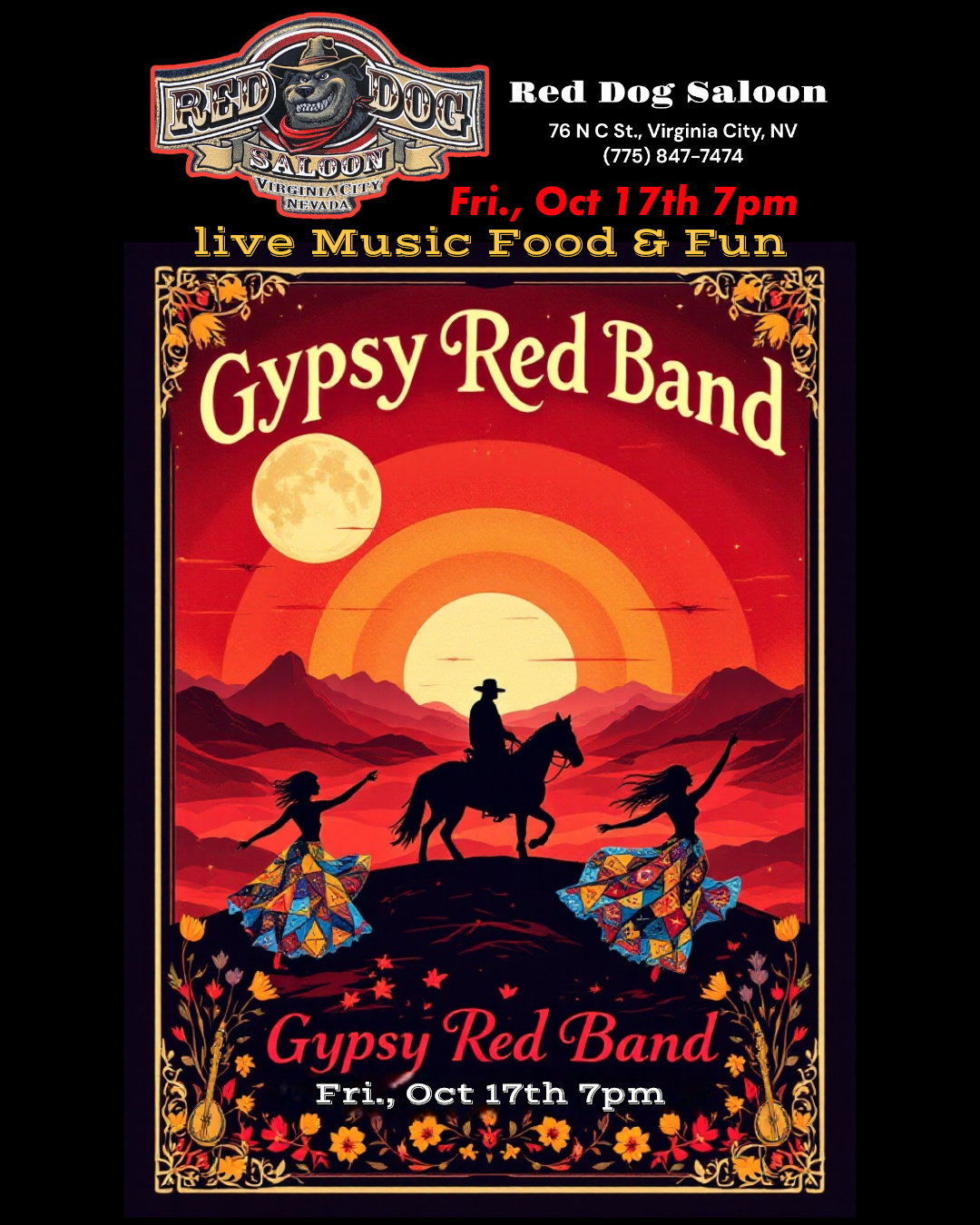 Gypsy Red live at Red Dog Saloon! 