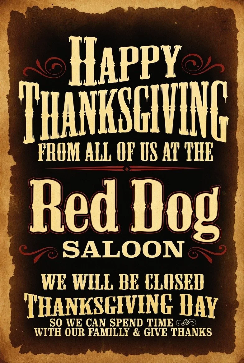 CLosed for Thanksgiving Nov 27th