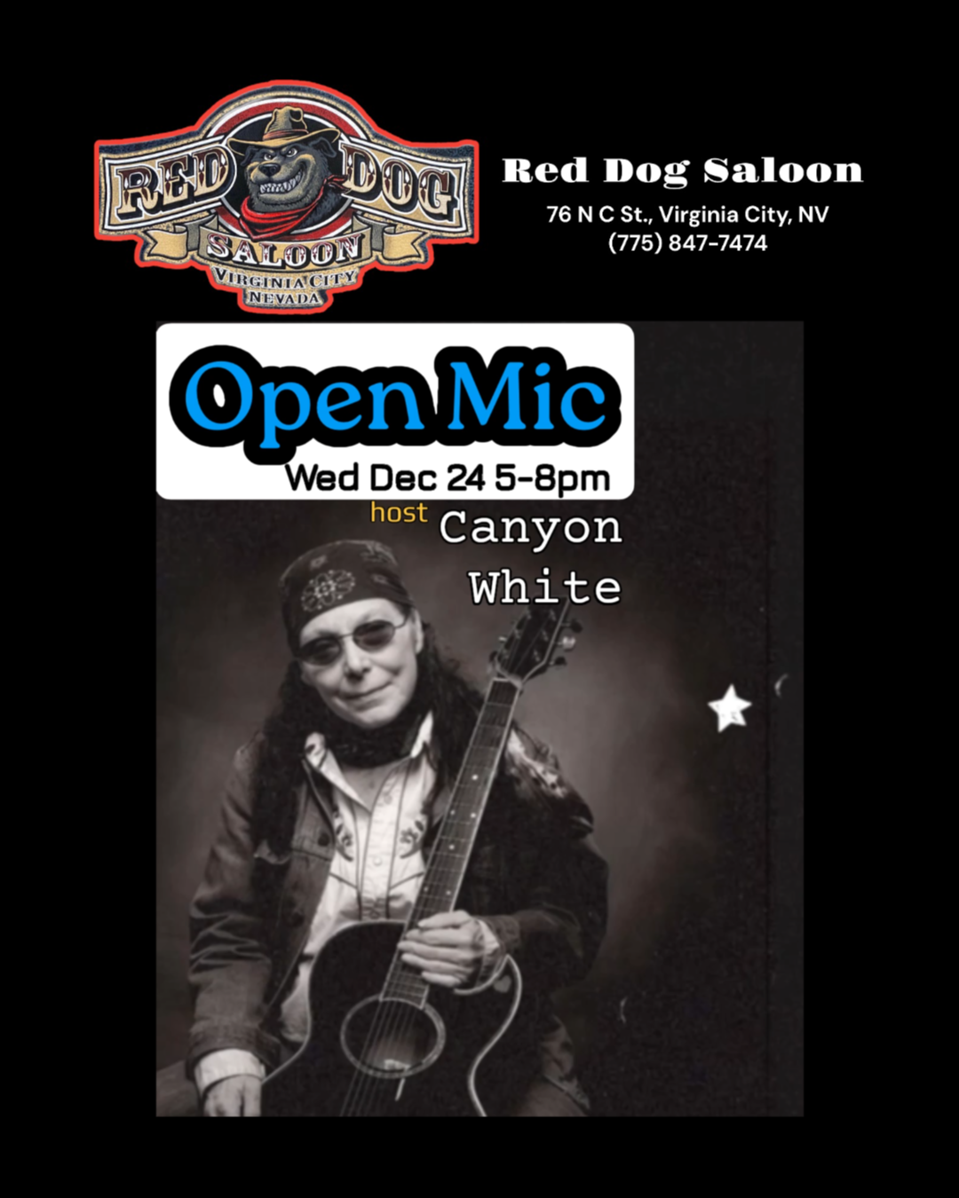 Canyon White hosts Open Mic/Jam