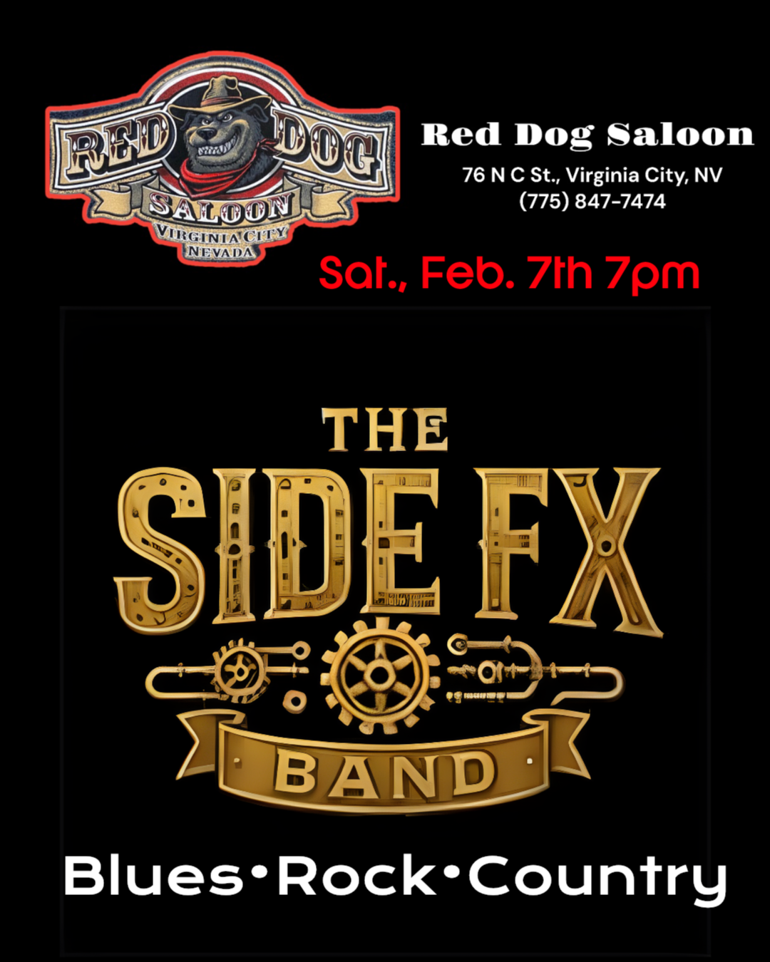 Side FX Band of NorCal Rock • Country • Blues