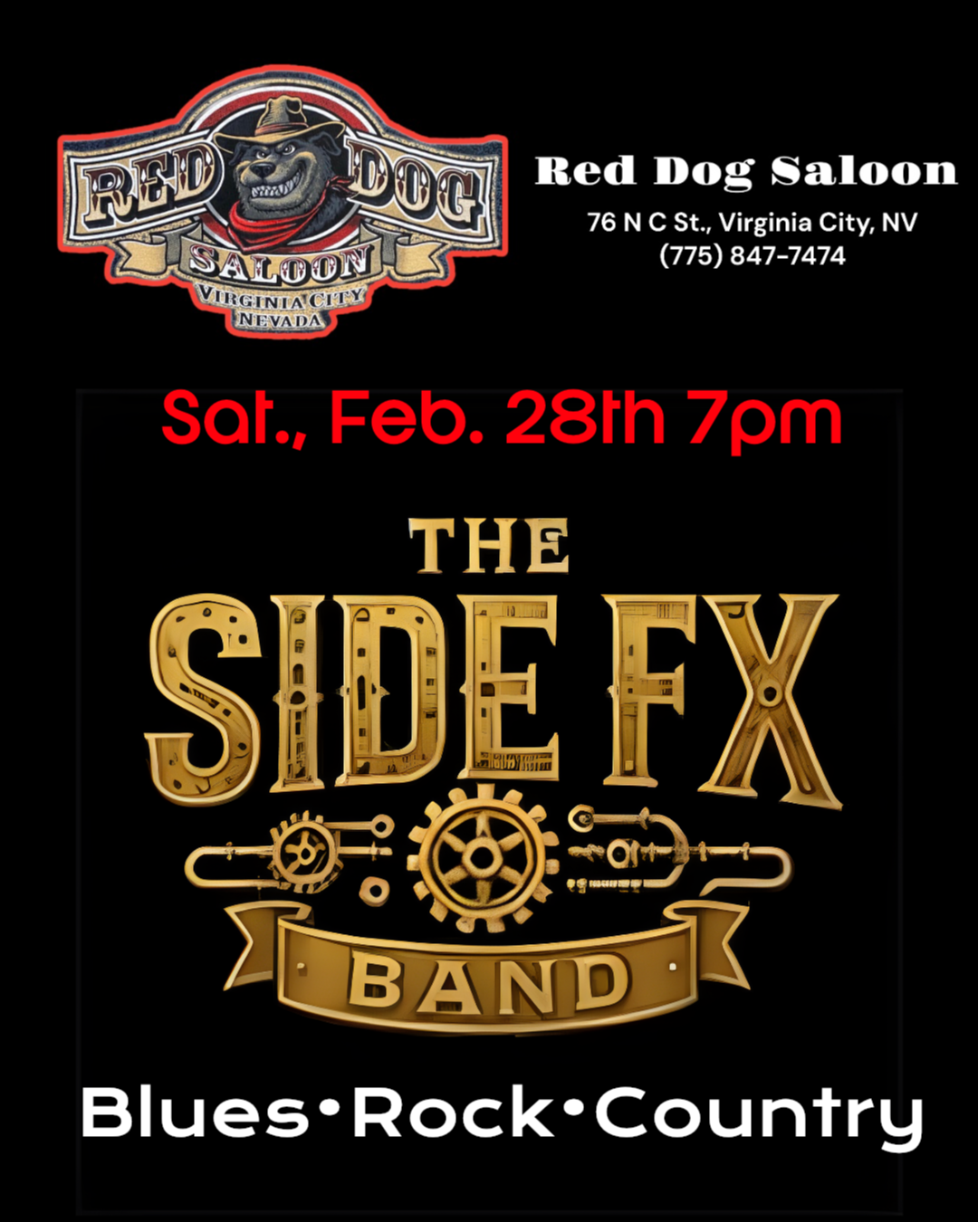 Side FX Band of NorCal Rock • Country • Blues