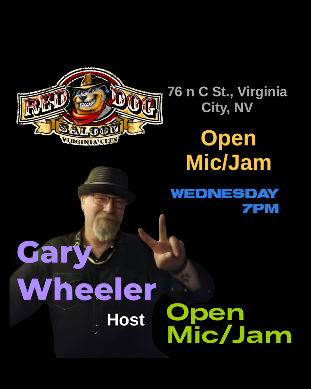 Gary Wheeler hosts Open Mic/Jam
