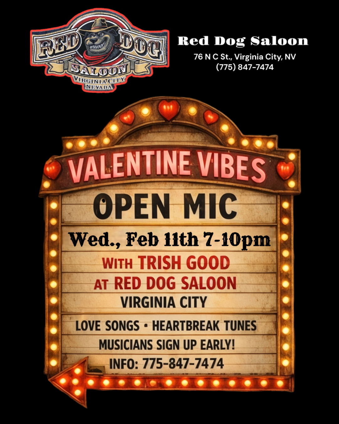 Valentine Open Mic hosted by Trish Good