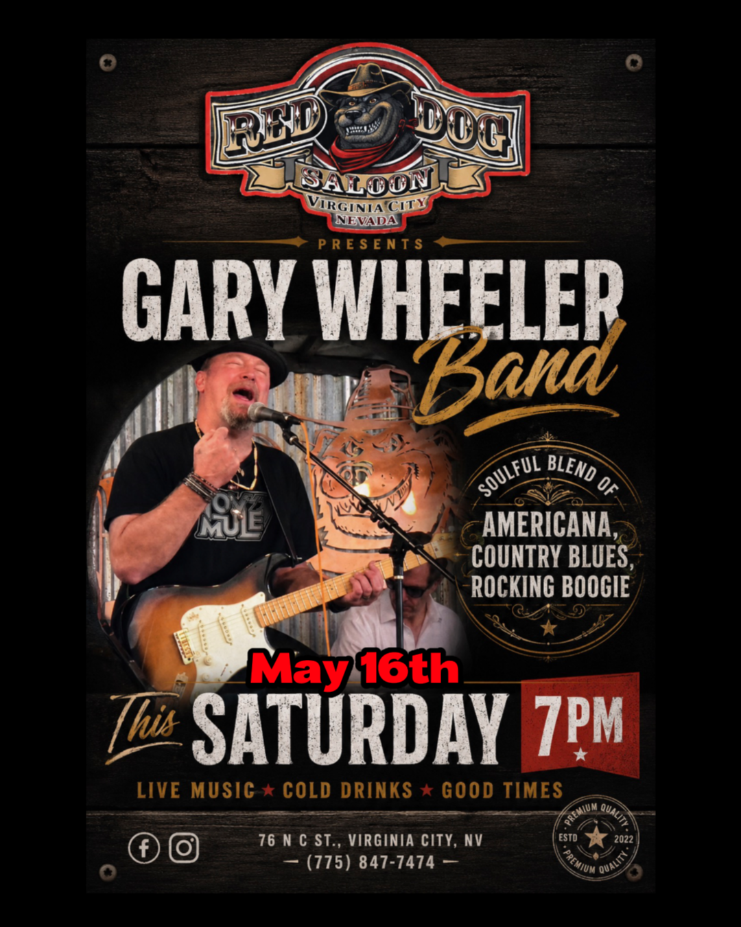 Gary Wheeler Band live at Red Dog Saloon