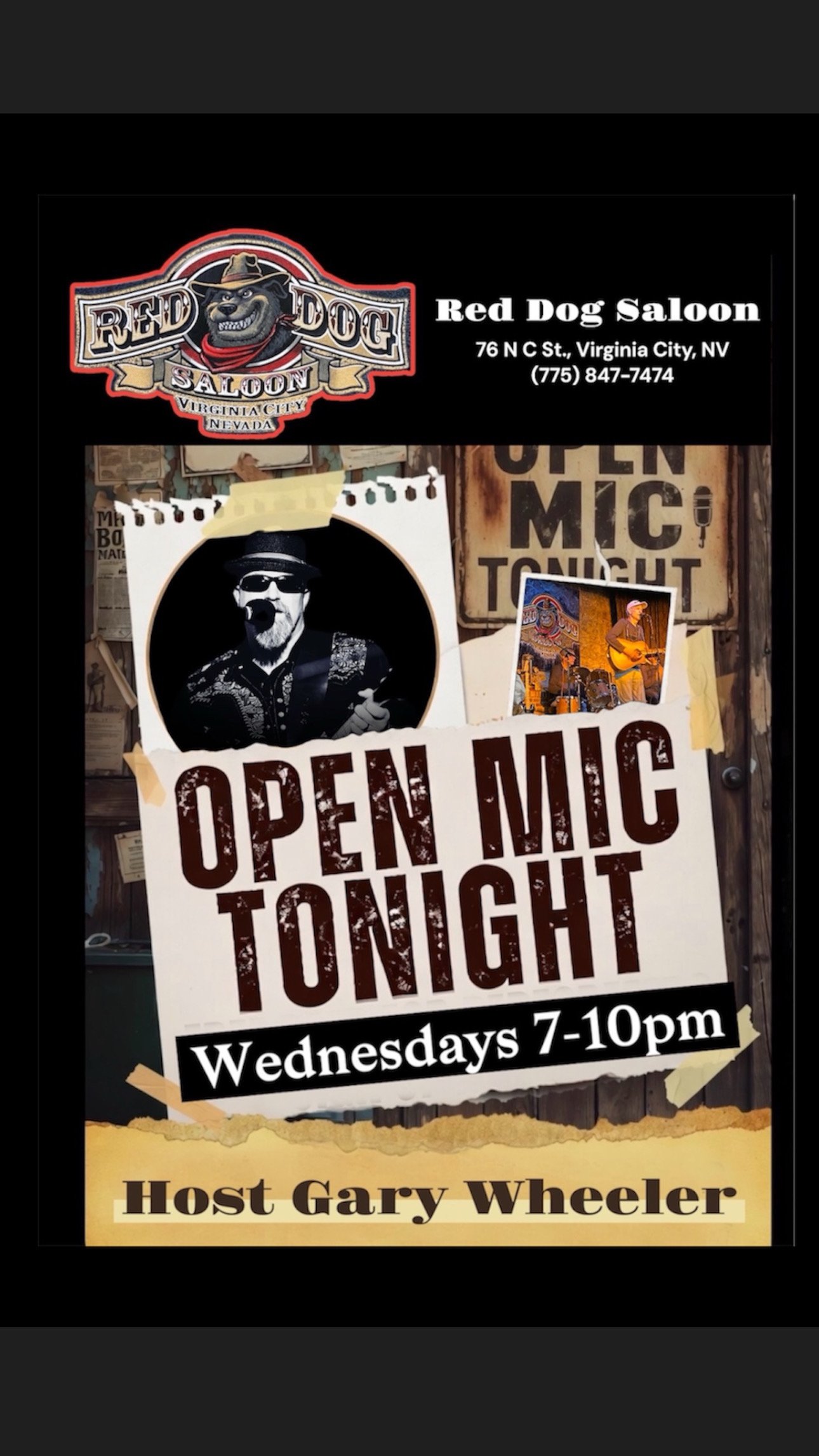 Red Dog Saloon Open Mic/Jam Host Gary Wheeler
