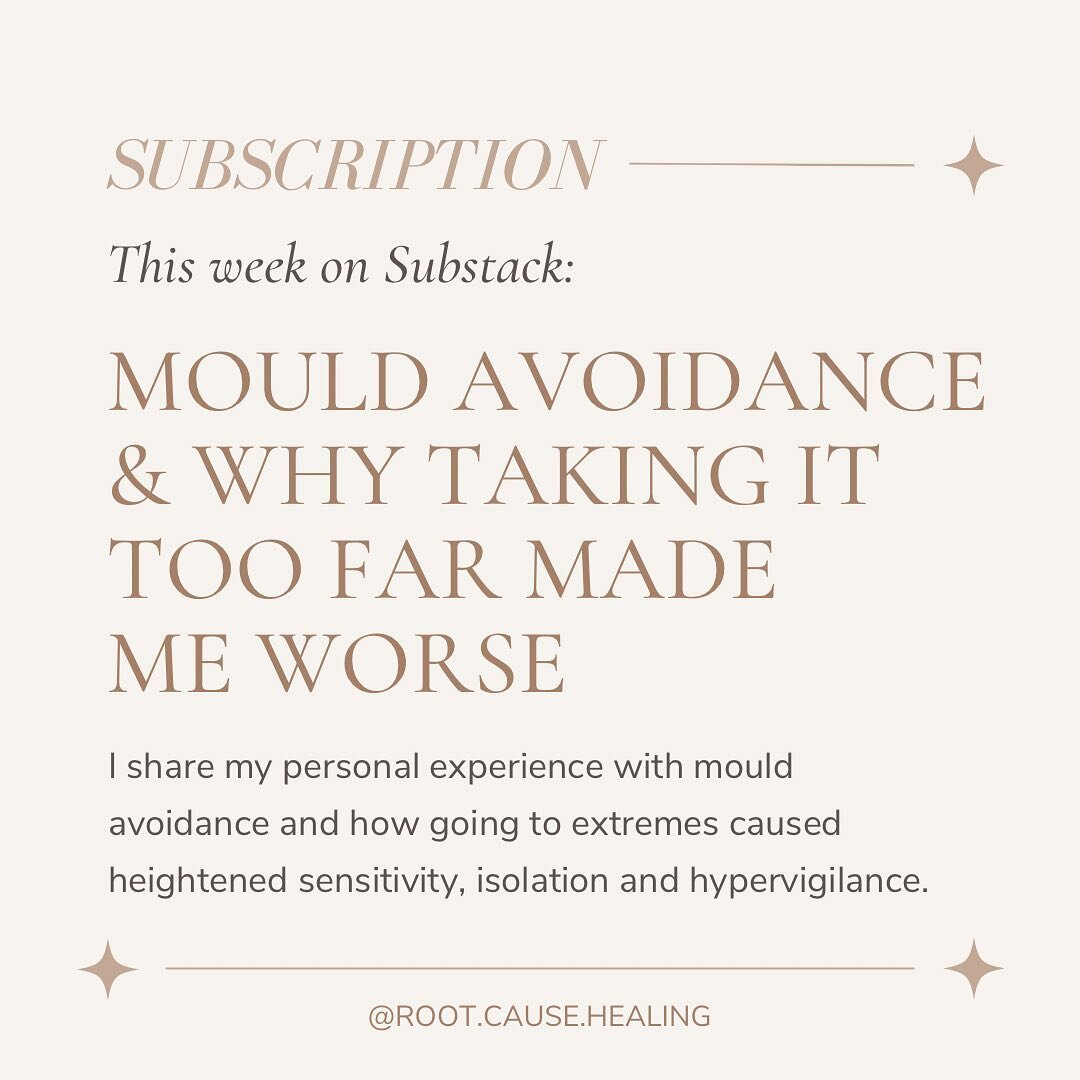 In this (30 minute) video I share my experience with mould, mould avoidance and the repercussions of taking it too far.

If you haven&rsquo;t already you can find a detailed general overview of my healing journey on the Substack previously.

I am pas