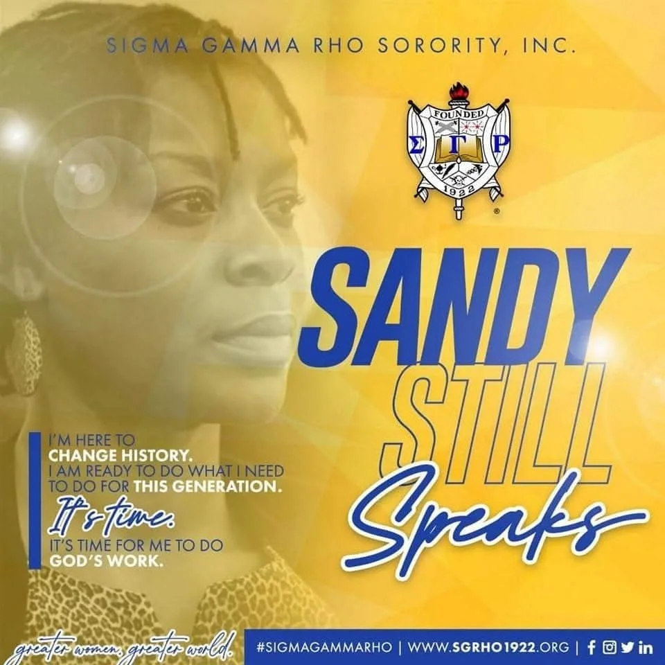 Today we honor and celebrate Soror Sandra Bland's Birthday. 

Today we send love to Soror Bland's family, friends, and everyone who loved her.

We will continue to say your name always Soror Bland! 

#SigmaGammaRho  #GreaterWomenGreaterWorld #SayHerN