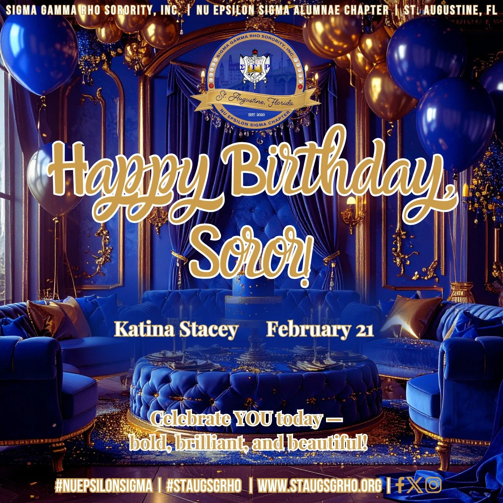 This month, we celebrate the brilliant, bold, and beautifully Rhoyal Sorors born in February! Your light, leadership, and love for sisterhood make our chapter shine even brighter. May this new year of life bring you joy, purpose, and golden blessings