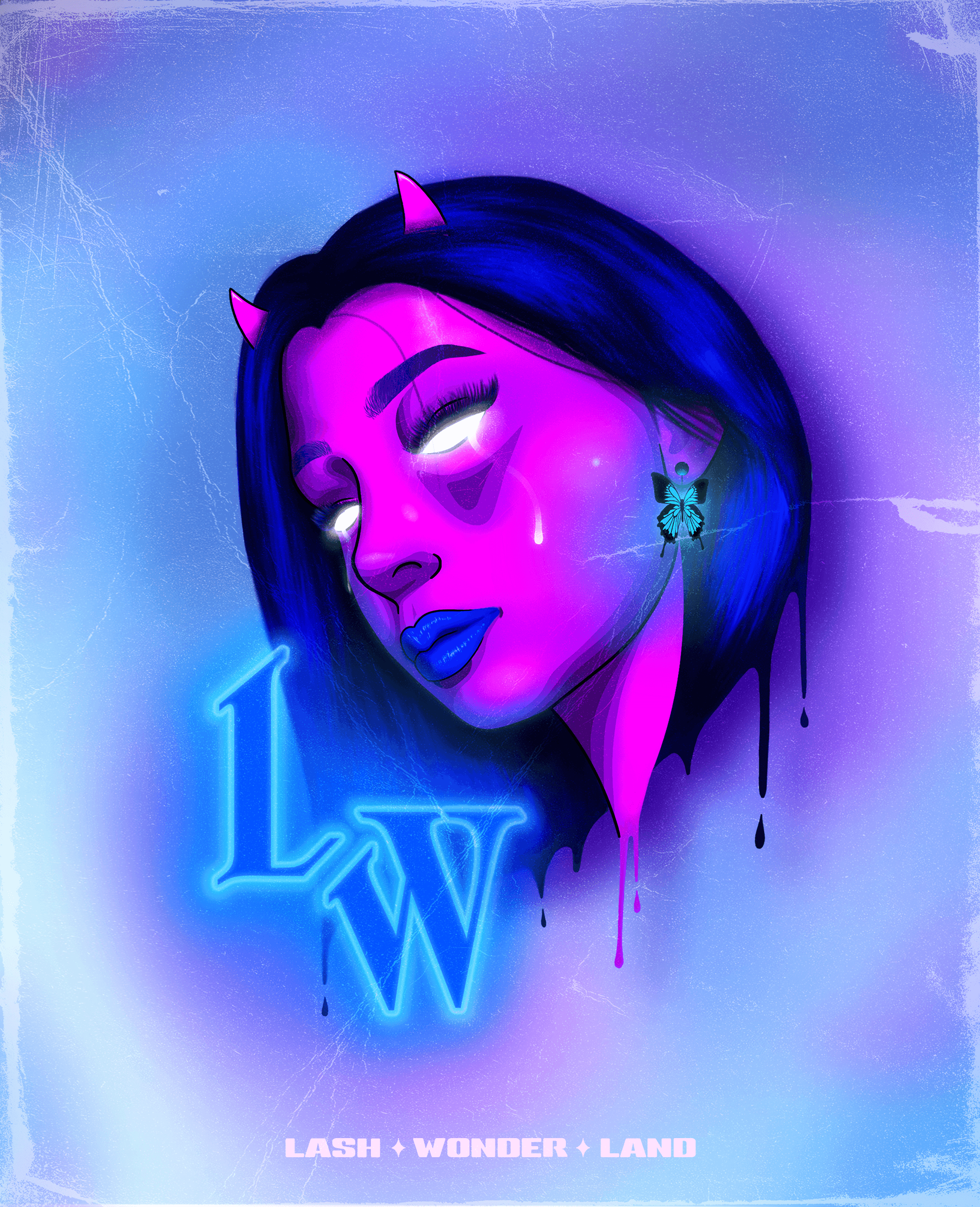 This piece was commissioned by Lash Wonderland for use on social pages and posts. Client Account: lash_wonderland