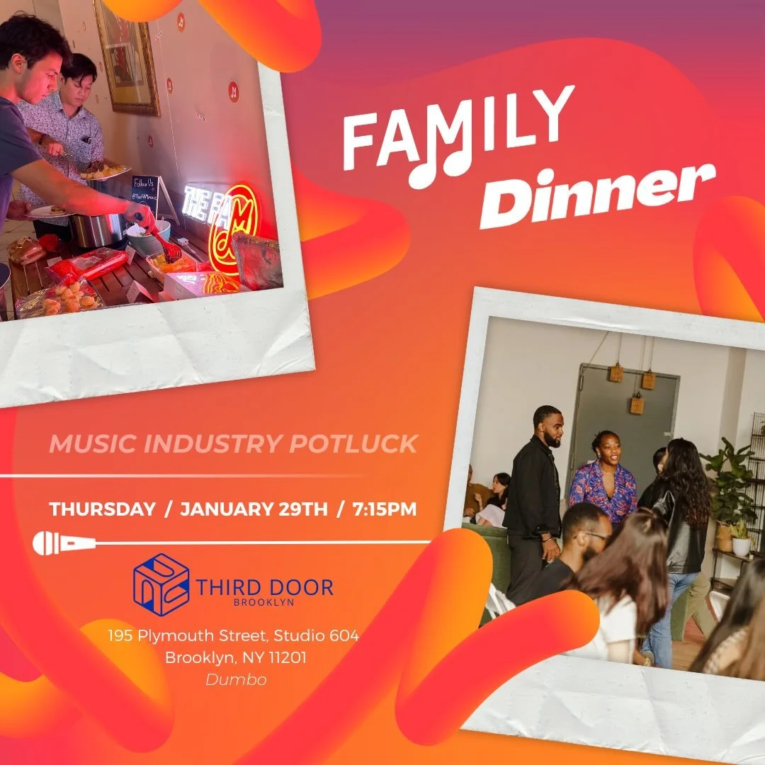 In 2026, we&rsquo;re bringing FAMily Dinners to NYC - an intimate opportunity to break bread, chat about music, life, and making the industry a better place for all of us! 

Join us for an intimate conversation between artists and music professionals