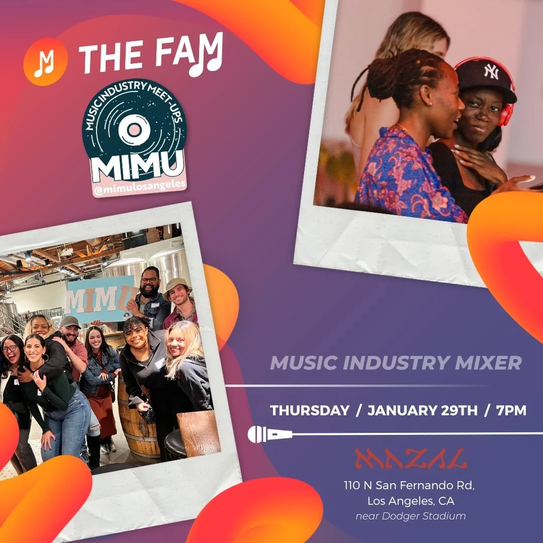 We&rsquo;re collaborating with our friends at Music Industry Meet Up (@mimulosangeles) and @mazal.la for a pre-Grammy music industry mixer! Join our for some good drinks, better bites, and the best hangs 🎶 🤝