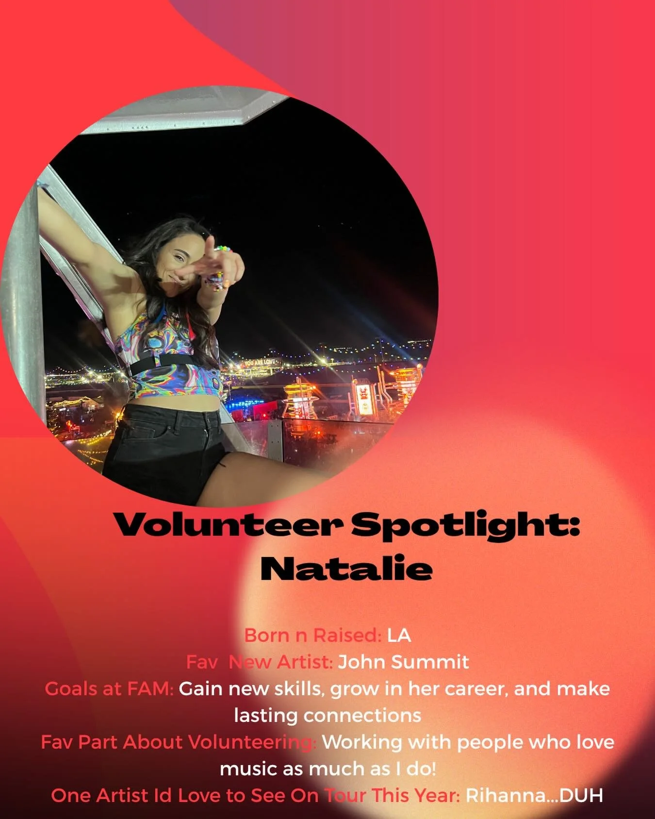 Meet Natalie! She&rsquo;s a music lover from LA and is helping out with creative stuff😍