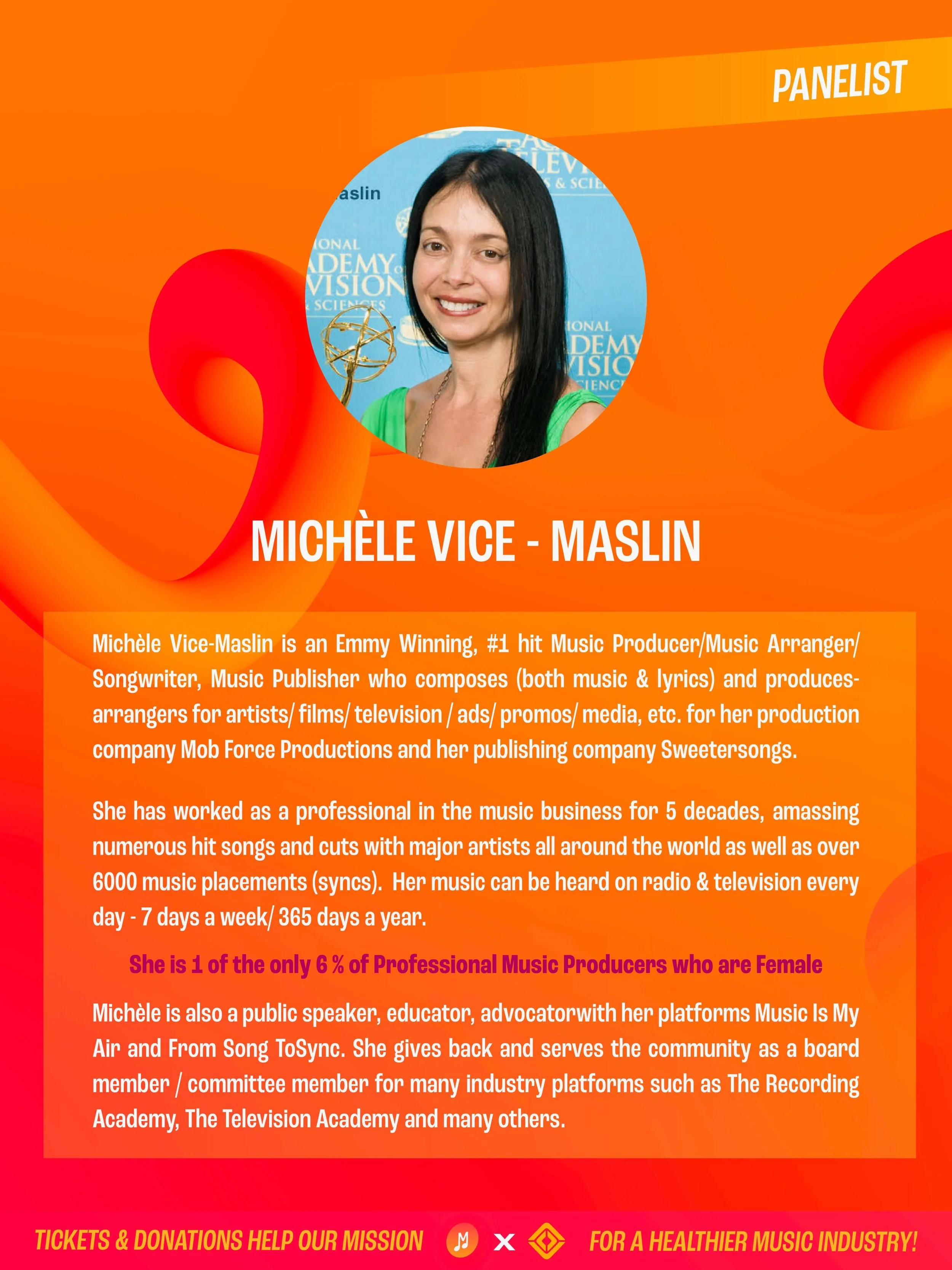 Meet the Speakers: Mich&egrave;le Vice-Maslin @sweetersongs 
Join @thefammusic and @rivianofficial TOMORROW in Venice for &ldquo;The Rise and Fall of Dopamine&rdquo;