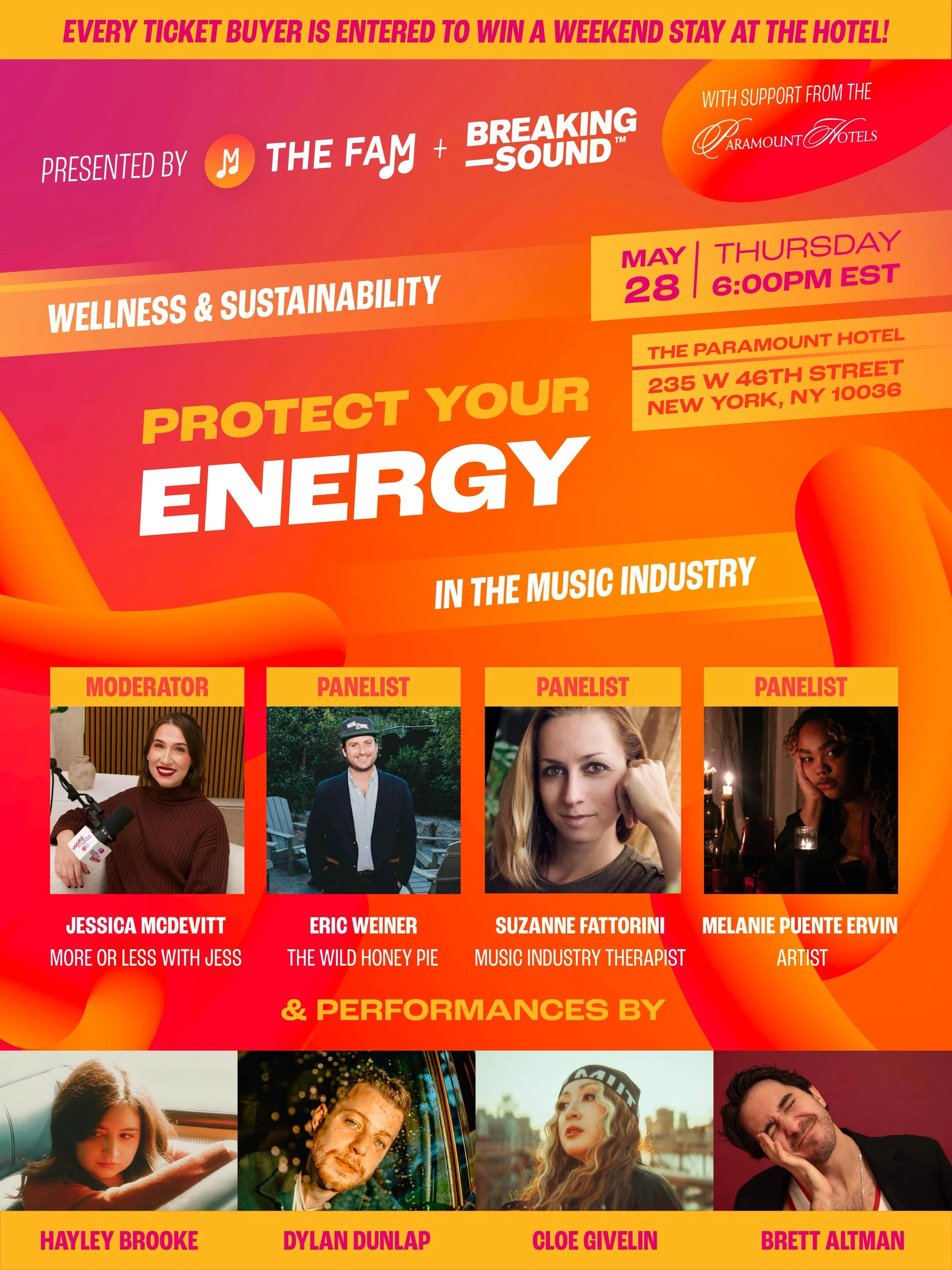 We&rsquo;re so excited to bring our mission of creating a healthier and more accessible music industry to such a vibrant and storied community in&nbsp;New York! 

Venue - 
235 W 46th St, New York, USA, NY 10036

When - 
Thursday, May&nbsp;28th - 6:00