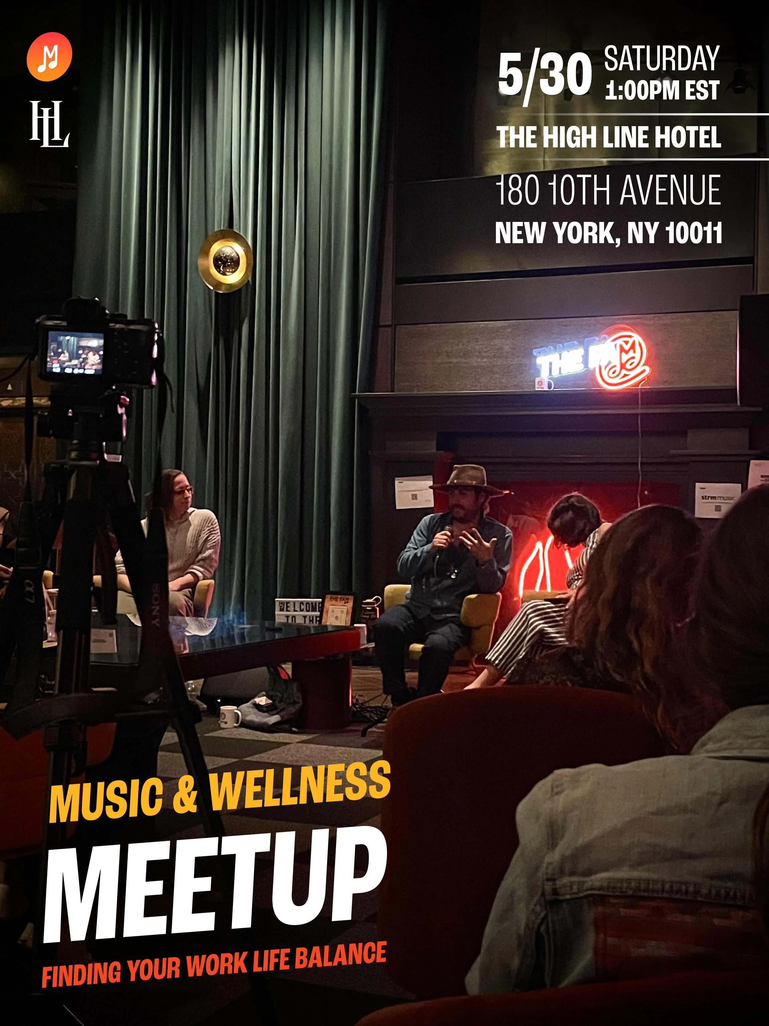 Join The FAM at The High Line Hotel as we close out Mental Health Awareness Month with an afternoon of music, community, and connection.

After a month of conversations around burnout, balance, creativity, wellness, and sustainability in the music in