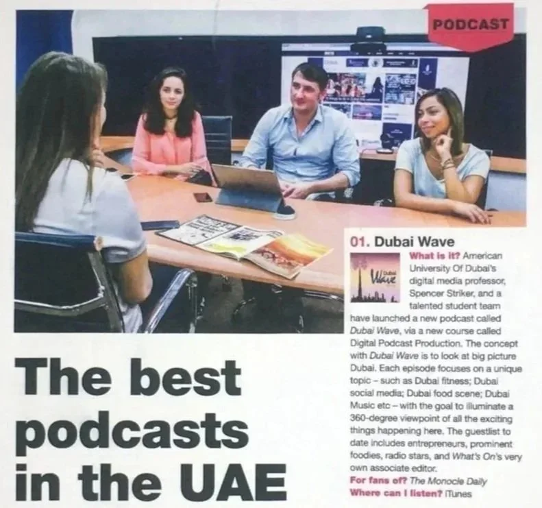 Whats On Magazine Dubai Wave Podcast from Spencer Striker, PhD 2017