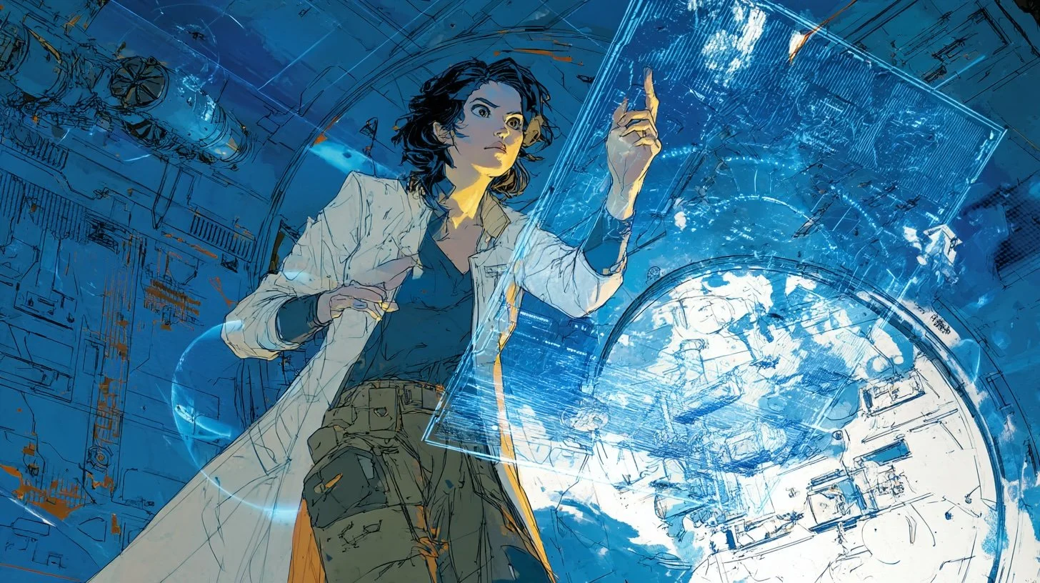 Dr Sara Zero-G Protocol concept art
