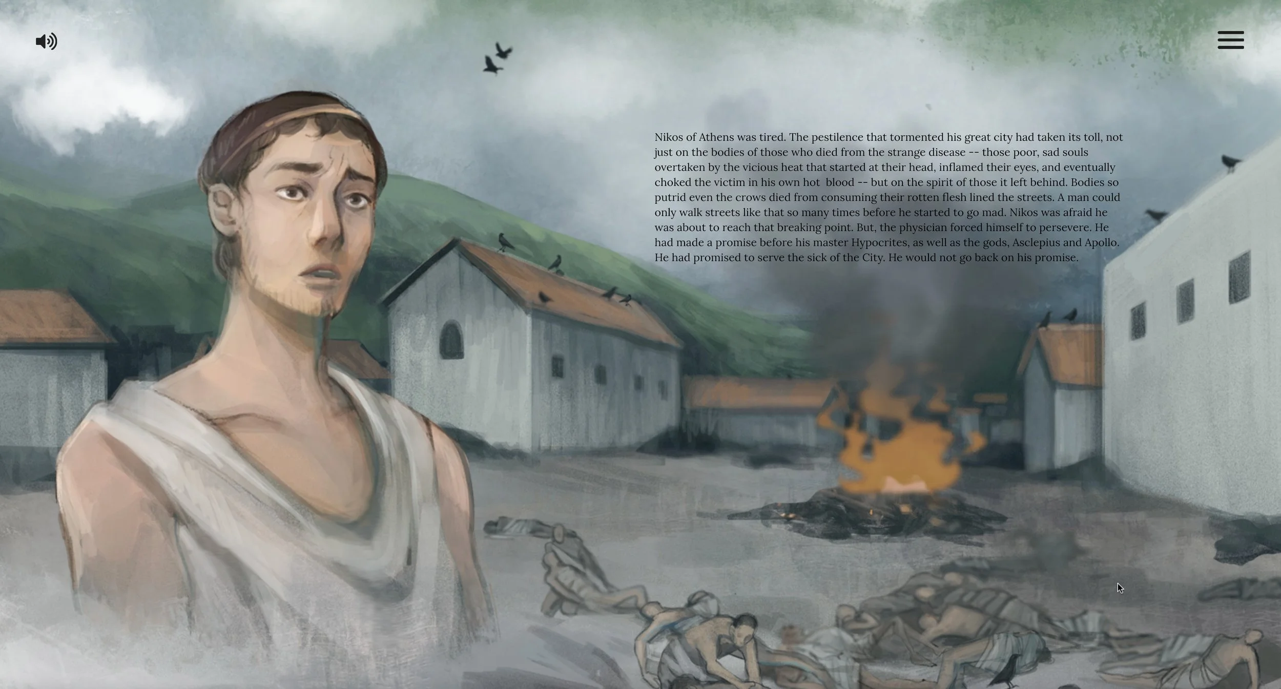 Plague of Athens Chromebook cover art
