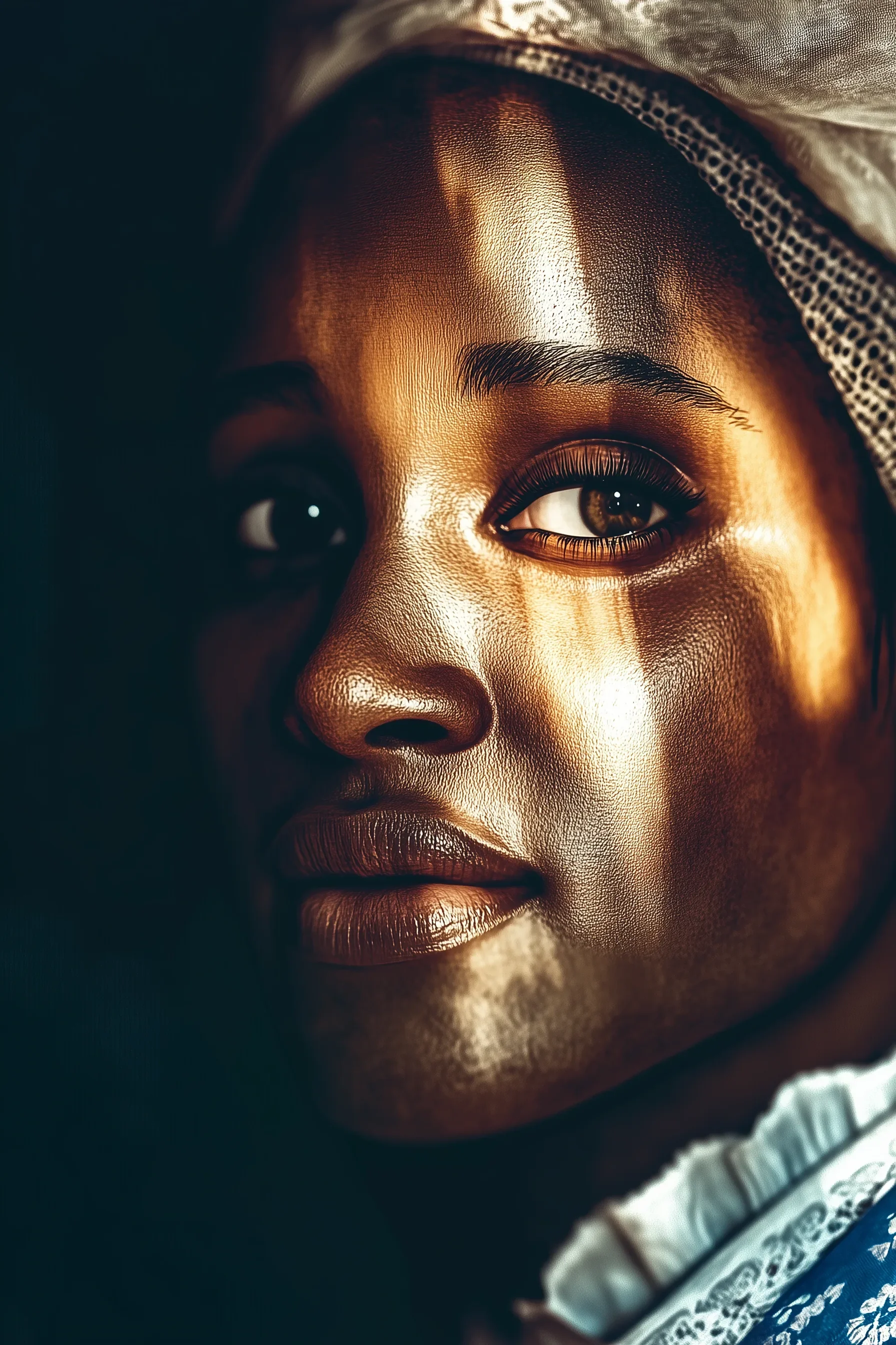 Generation Revolution key art: close-up portrait of a young Black woman in revolutionary-era New York