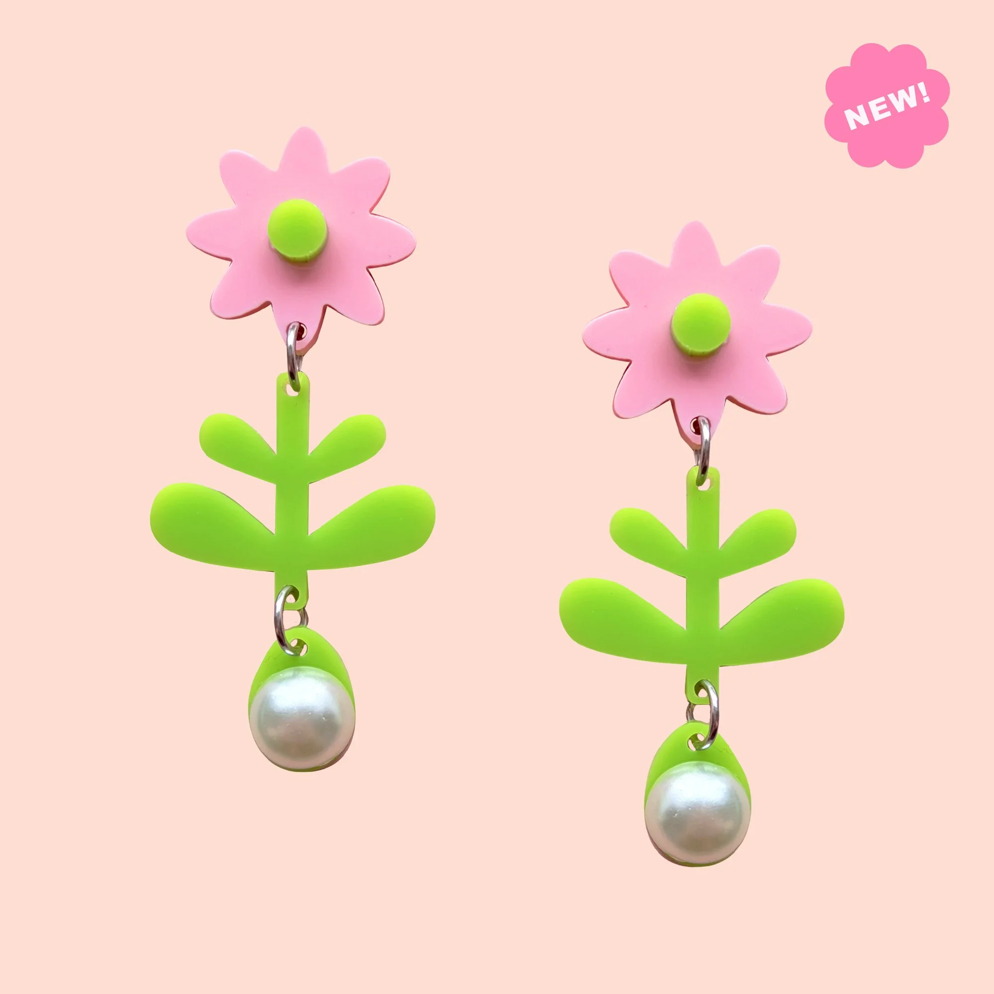 Floral Folk 2 (Candy-Pink/Lime/Pearl)