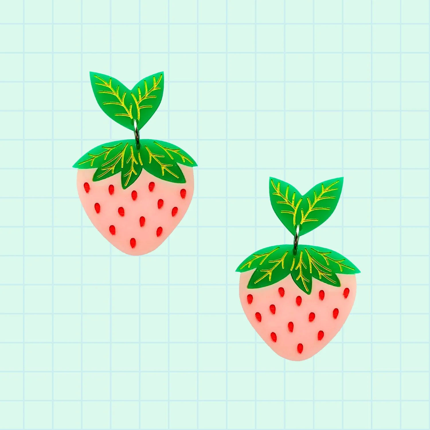 Strawberry Midi (Peach-Pink/Emerald Green)