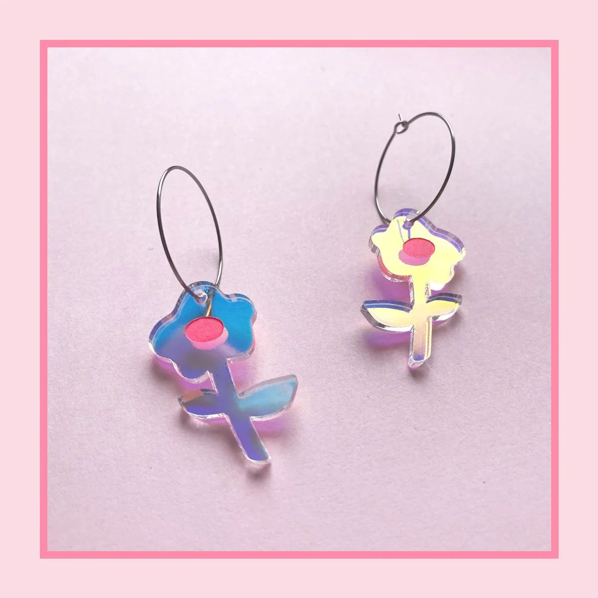 Flower Power Hoops (Iridescent)