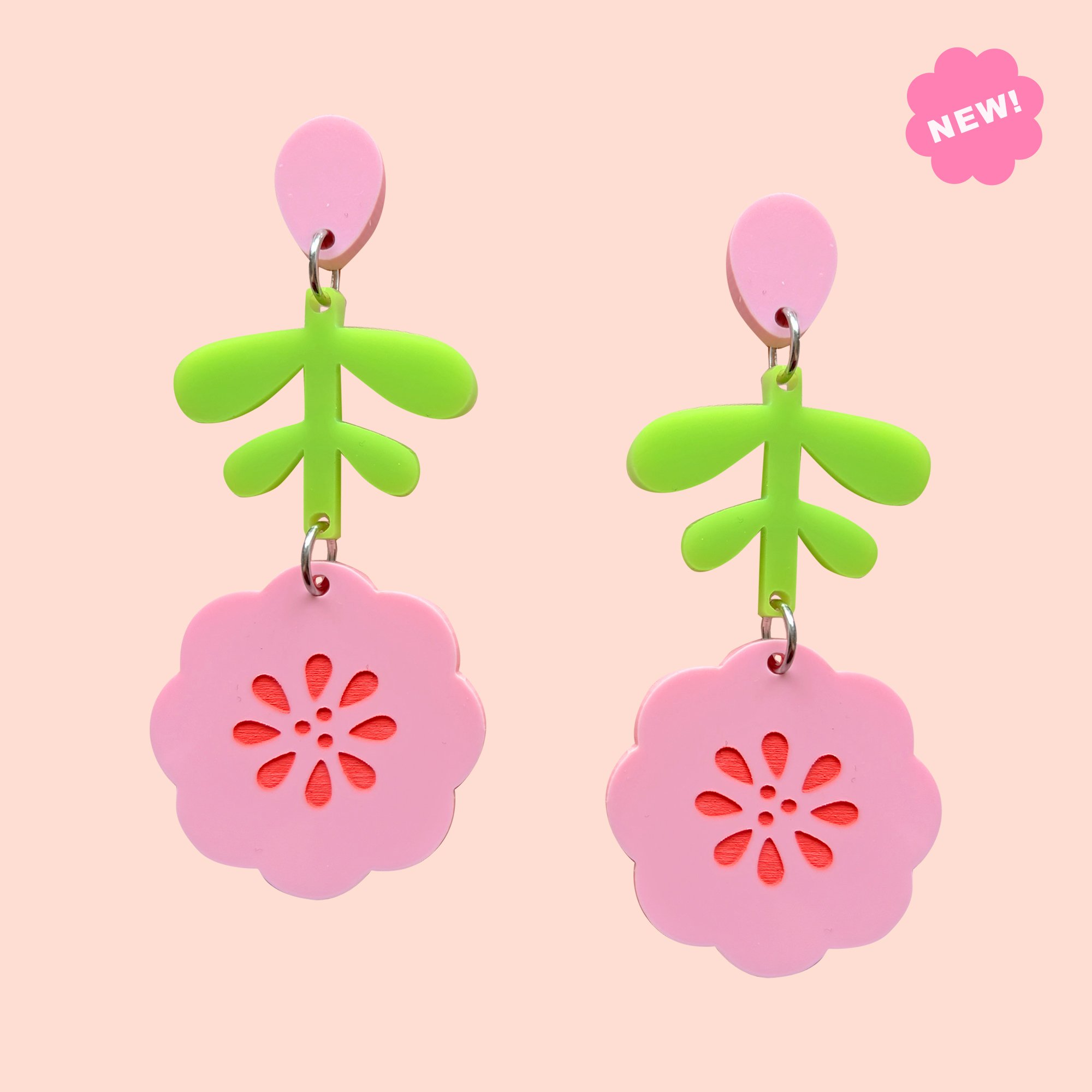 Floral Folk 1 (Candy-Pink/Lime)