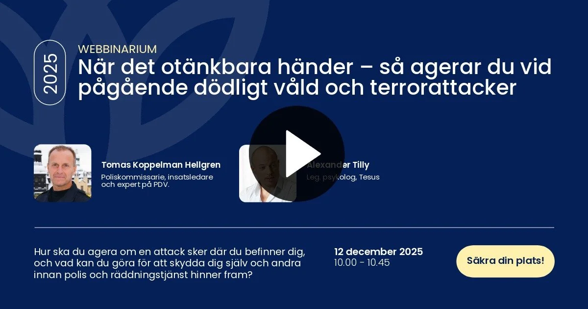 När det otänkbara händer – så agerar du vid pågående dödligt våld och terrorattacker