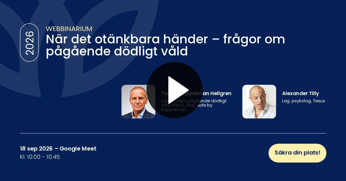 När det otänkbara händer – frågor om pågående dödligt våld (PDV)