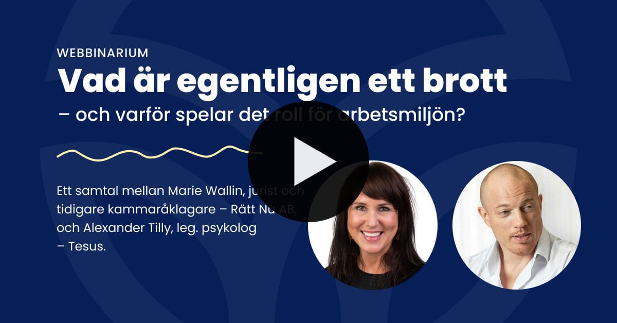 Vad är egentligen ett brott – och varför spelar det roll för arbetsmiljön?