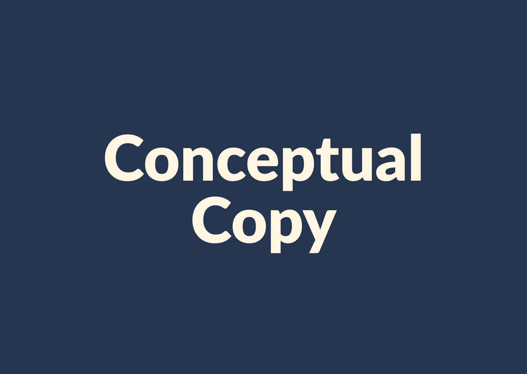 Conceptual Copy
