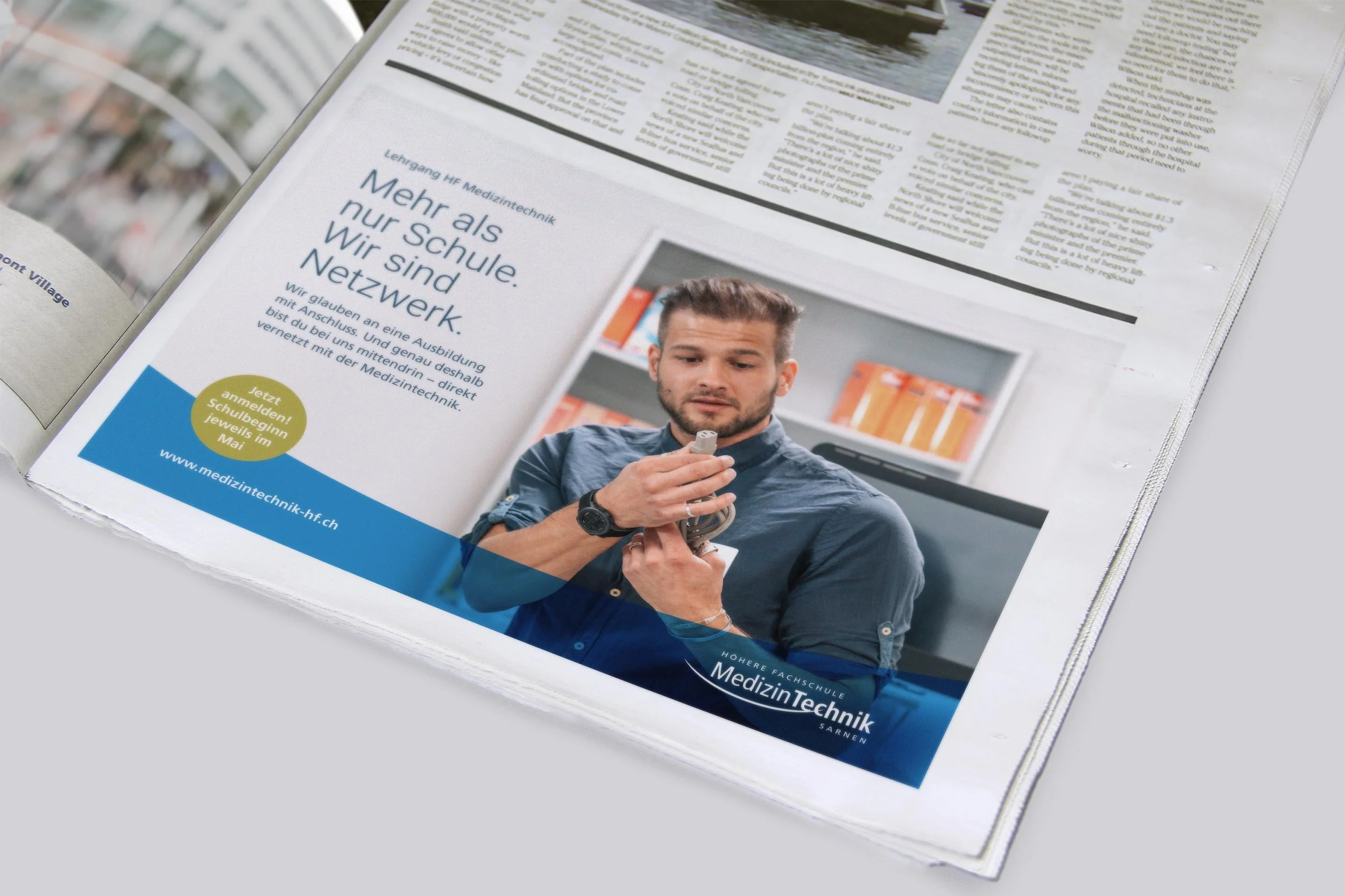 Inserat mit Netzwerk Konzept