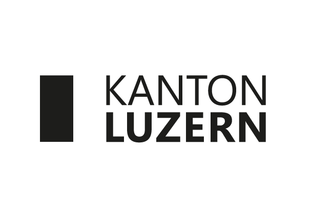 Schwarz-weisses Logo «Kanton Luzern»