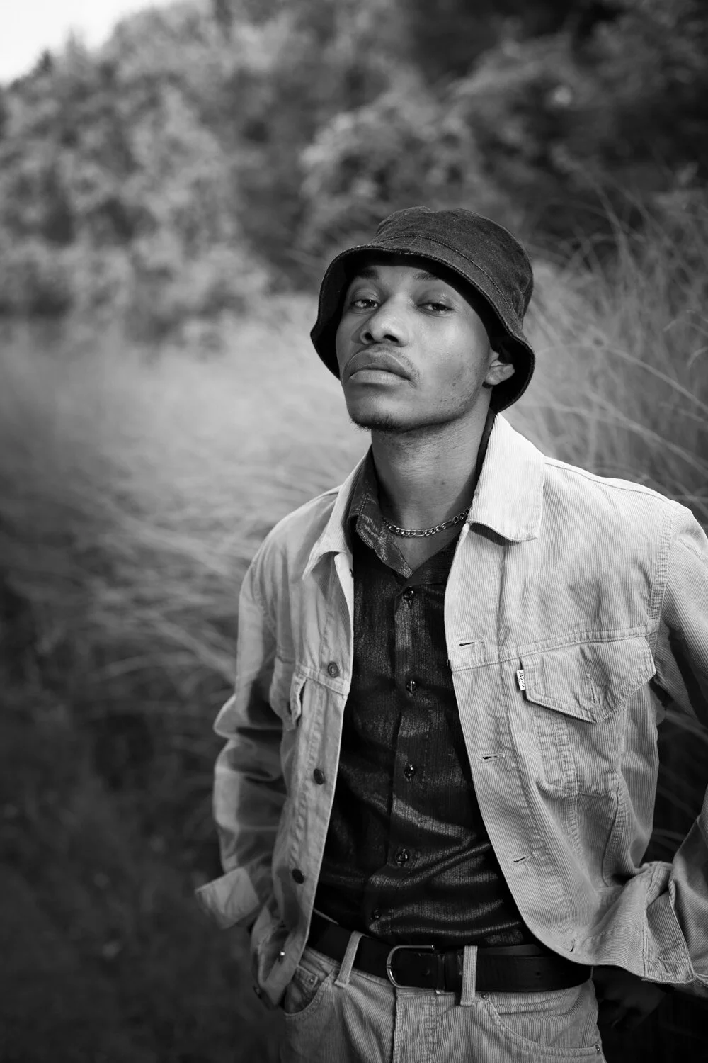 fashion-editorial-black-models-levis-engineered-water-lily-pond-garden-8.jpg