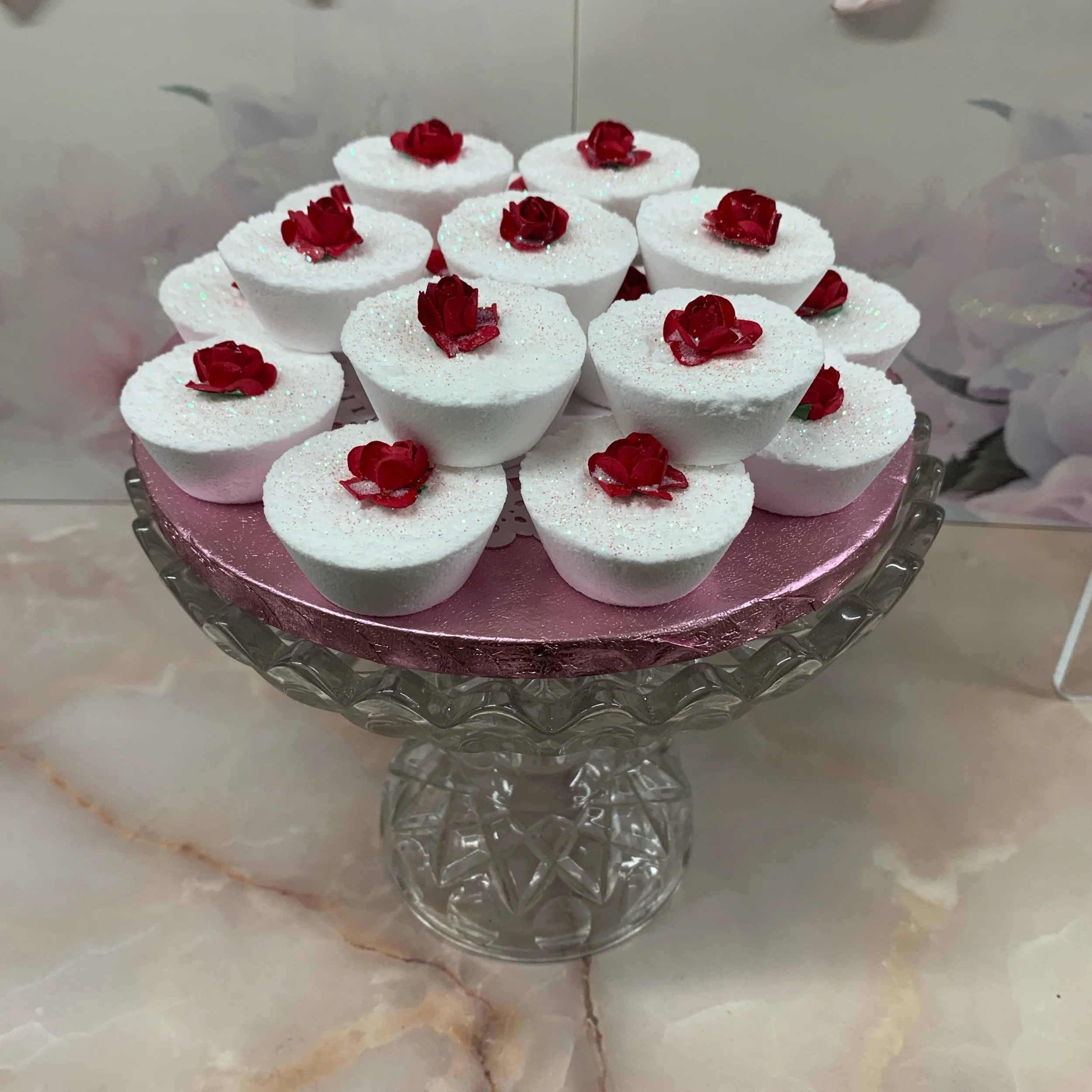 mini white shower steamer fragranced with fresia gift christmas birthday girl woman pamper