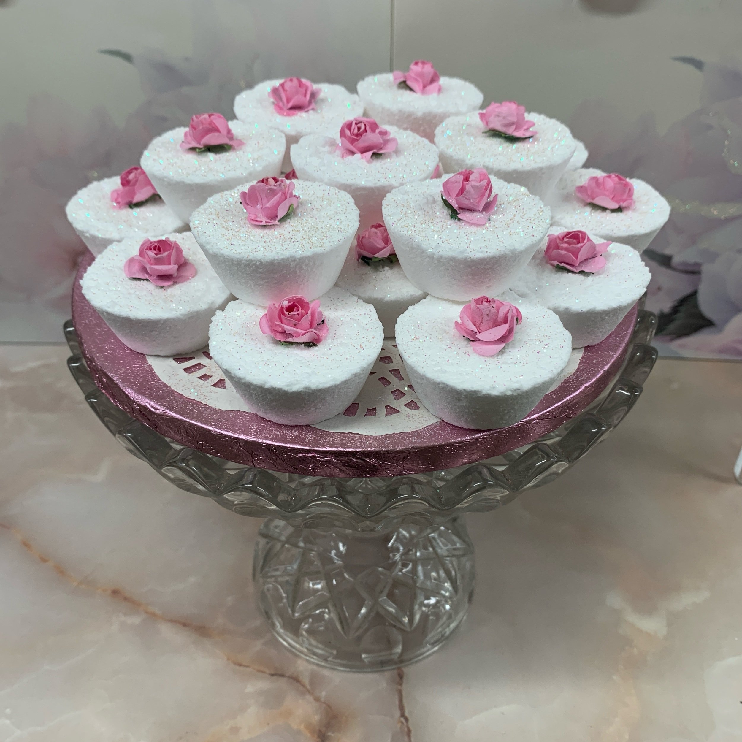 mini white shower steamer with english rose fragrance woman girl shower pamper christmas birthday gift