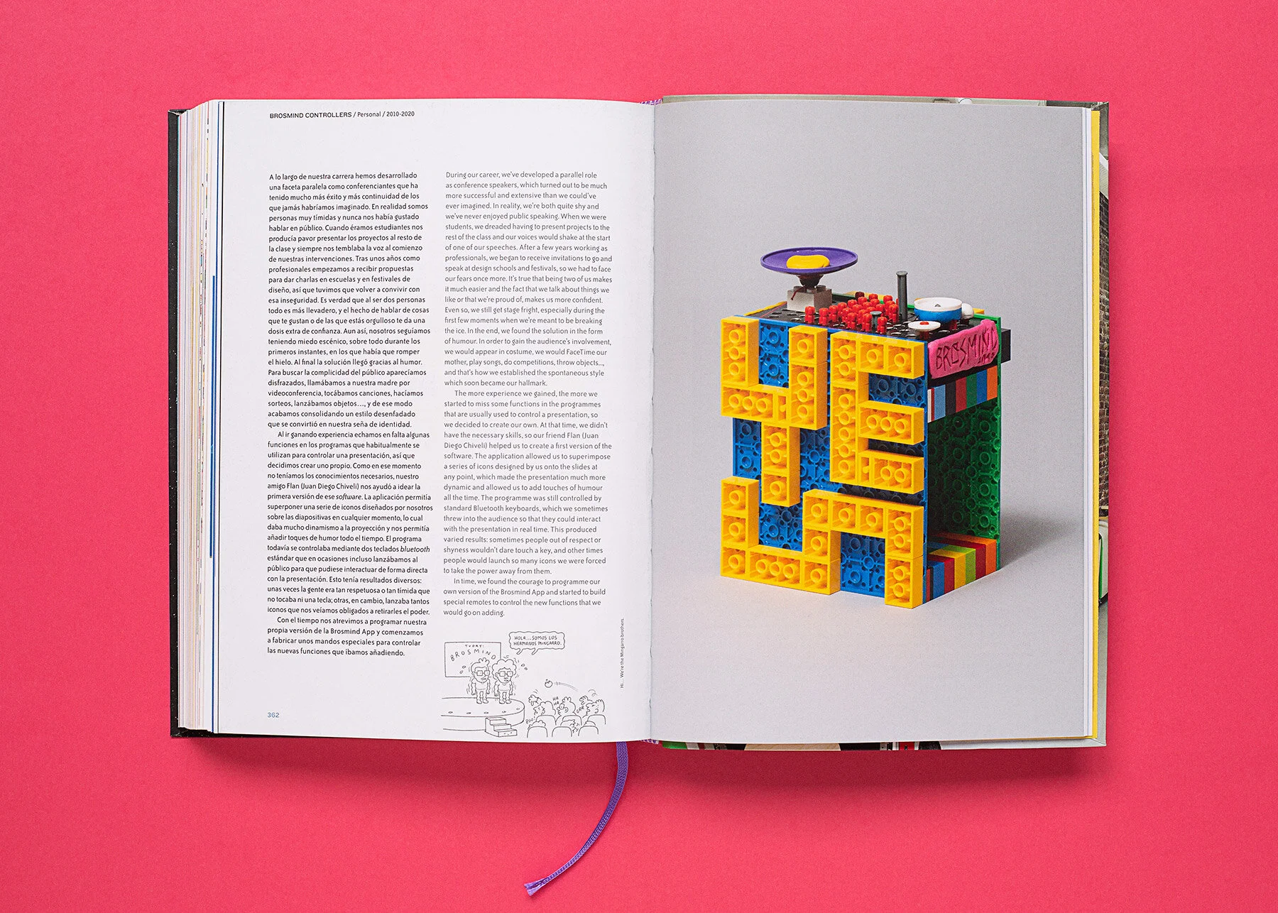 Custom DIY Keynote presentation controller built with Lego pieces and electronic parts.